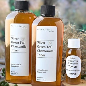 Colloidal Silver Green Tea and Chamomile Toner Vegan 9 oz