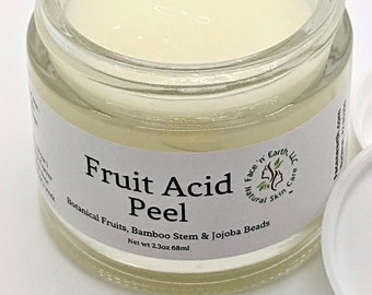 Fruit Acid Peel Scrub Glycolic, Lactic, Malic Acids VEGAN