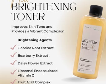 Tónico Max Bright / Tónico facial iluminador con vitamina C