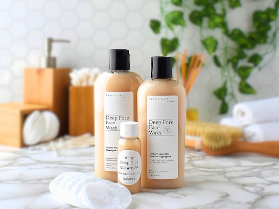 Deep Pore Face Wash | Natural Cleanser with White Willow Bark, Vitamin B5