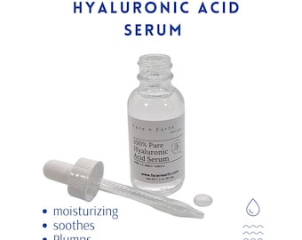 100% Pure Hyaluronic Acid Serum GMO-free Raw Plants, Vegan