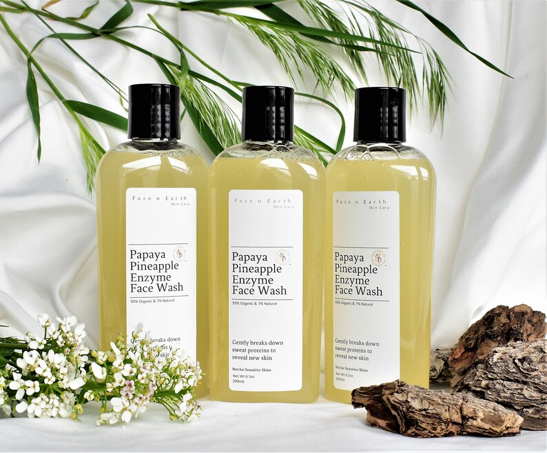 Pineapple Papaya Enzyme & Niacinamide B3 Face Wash Brighten Etsy