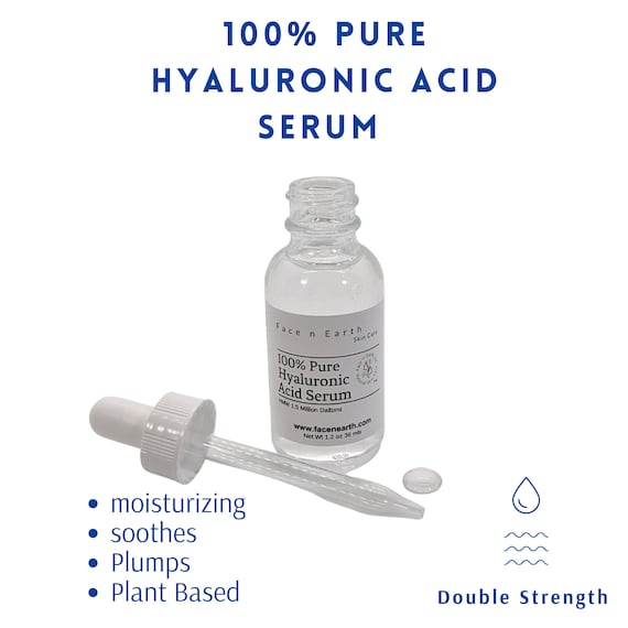 Pure Hyaluronic Acid Serum | Plant Based | Double Strength Hydrating Serum  - Etsy Denmark