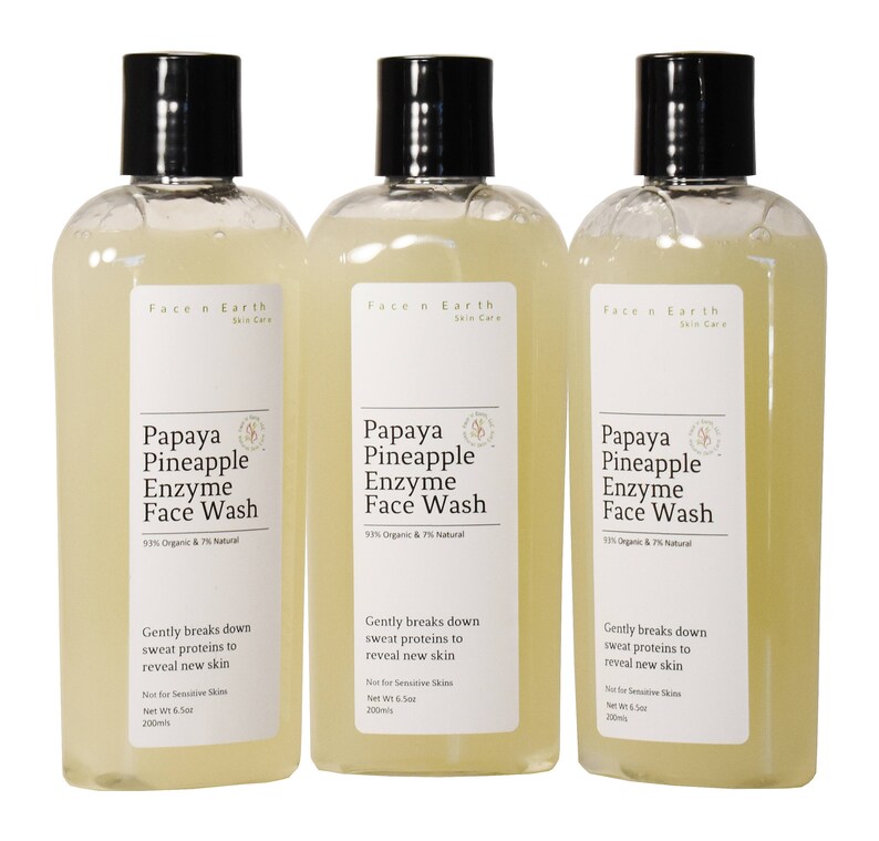 Pineapple Papaya Enzyme & Niacinamide B3 Face Wash Brighten Etsy