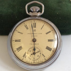 Ingersoll triumph pocket watch gold best sale