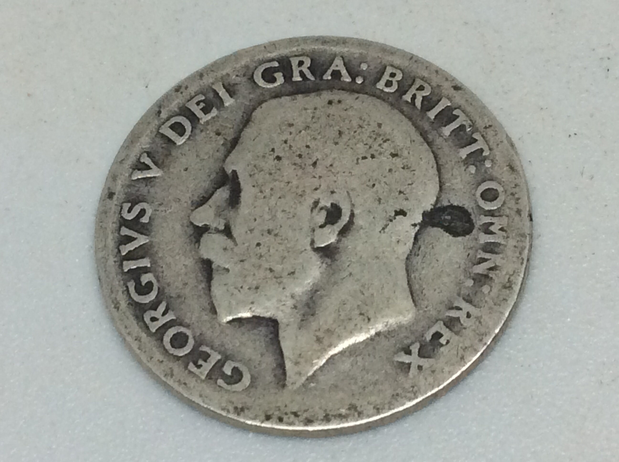 Image of 1914 King George V Silver Sixpence Coin - Christmas Pudding Coin