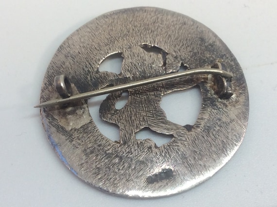 Vintage Scottish Celtic Sterling Silver Shield  B… - image 2