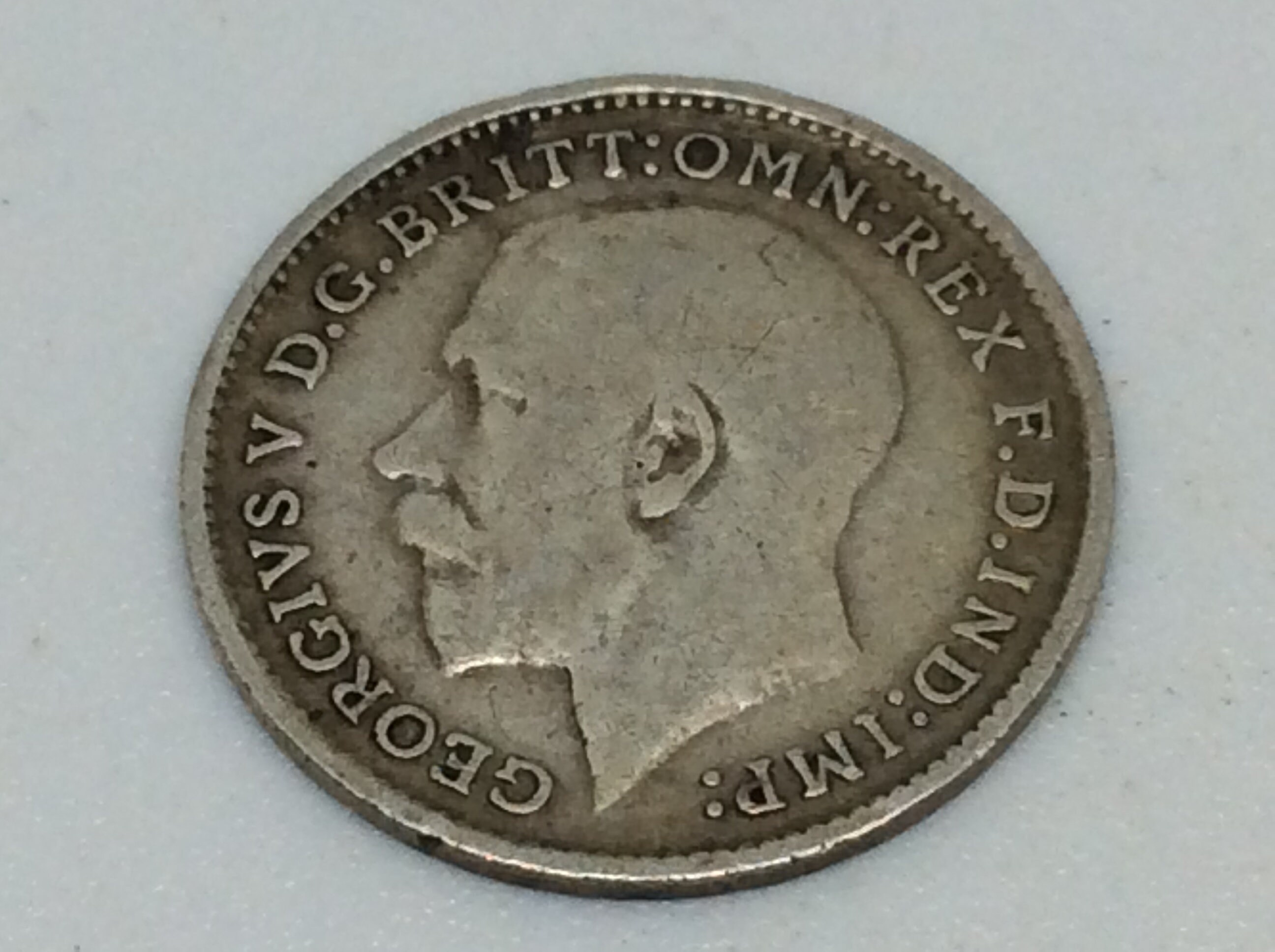 Image of 1911 King George V Silver Threepence Coin Royalty Memorabilia