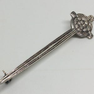 Vintage 1940s Ward Brothers Edinburgh Scottish Hallmarked Silver Viking Dirk Sword Brooch ' Kilt Pin