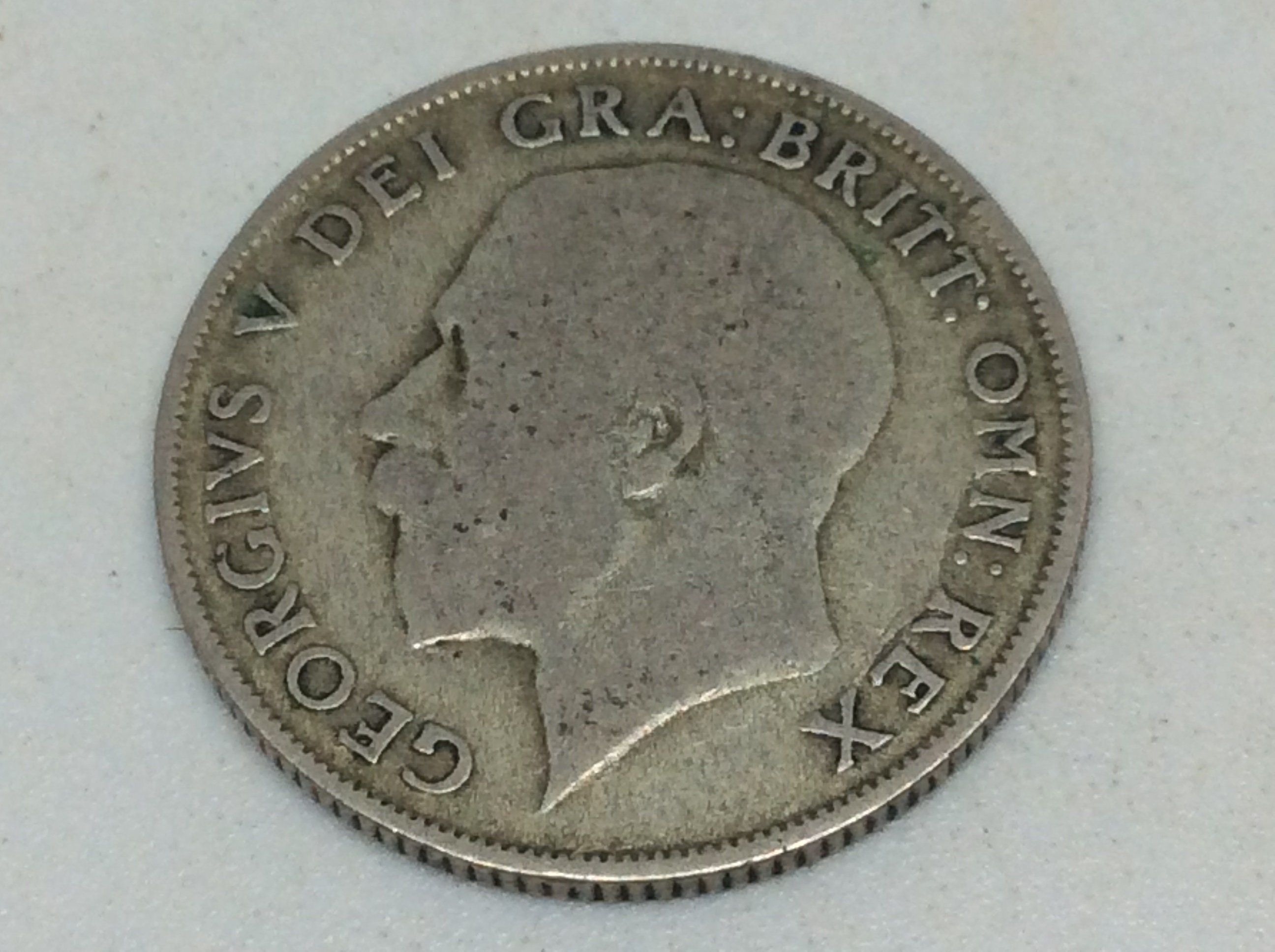 Image of 1921 English Silver Shilling Coin - King George V British Coinage