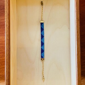 Blue Miyuki Delica Beaded Bracelet