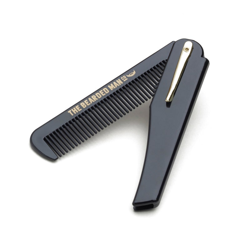 002 The Bearded Man Company Gents Beard Folding Pocket Comb image 1