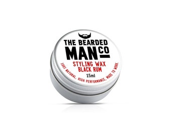 Black Rum Moustache Wax 1 x 15g Tin