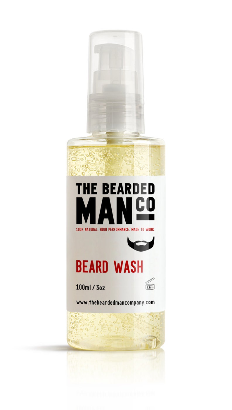Beard Shampoo Wash Conditioner in one Male Grooming Softens Conditions Hair 100ml image 1