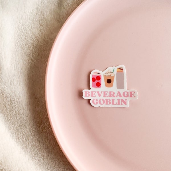 Beverage Goblin Sticker | Kindle Sticker | Vinyl Sticker, Stickers, Book Stickers, Book Lover Gifts, Sticker, Bookish Sticker