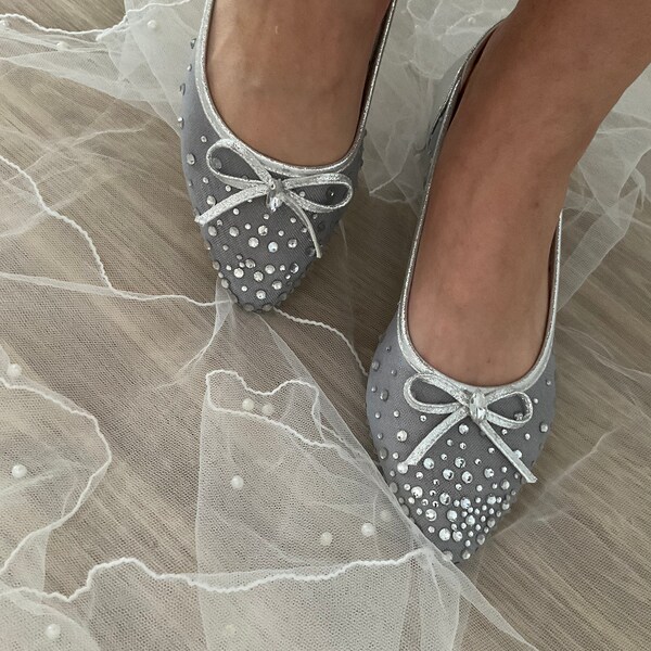 Silver Wedding Shoes - Etsy