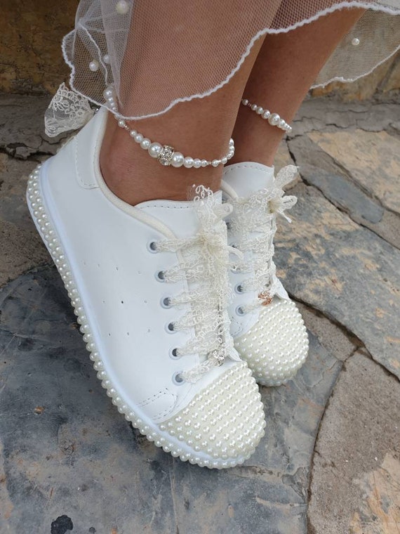 flat wedding sneakers