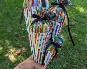 Back to School German Tradition Schultüte | Small Medium Large Schultüten | Back to School Cone | Tüte | Kegel-Geschenktüte | Cone gift bag