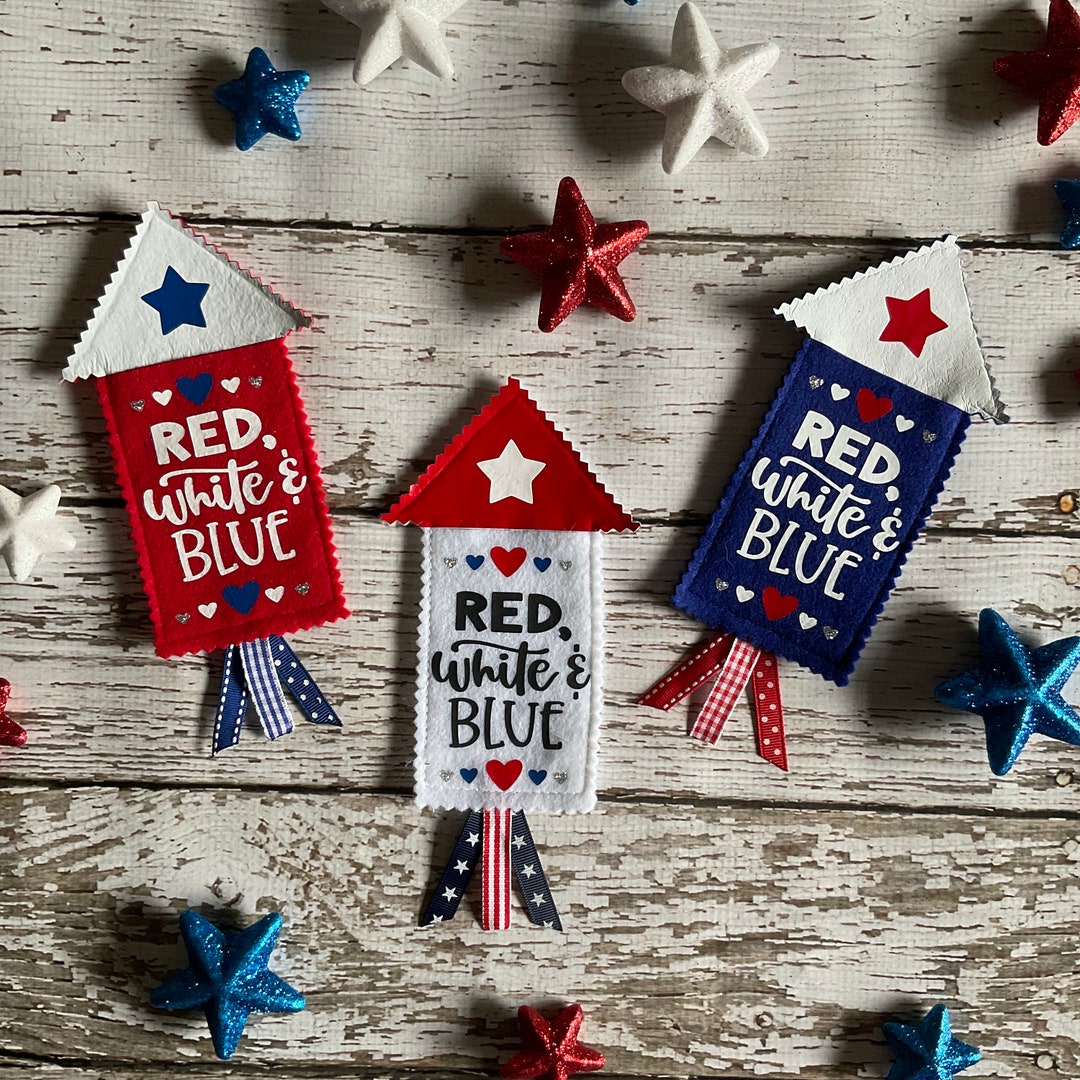 Patriotic Fourth of July Red White Blue America Pocket Rockets Party