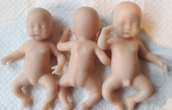 Unpainted for you to finish 7 Inch Blank Silicone Baby Boy Art Doll 