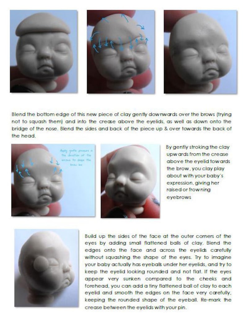 Beginners Doll Making Tutorial for OOAK Polymer Clay Baby Art Etsy
