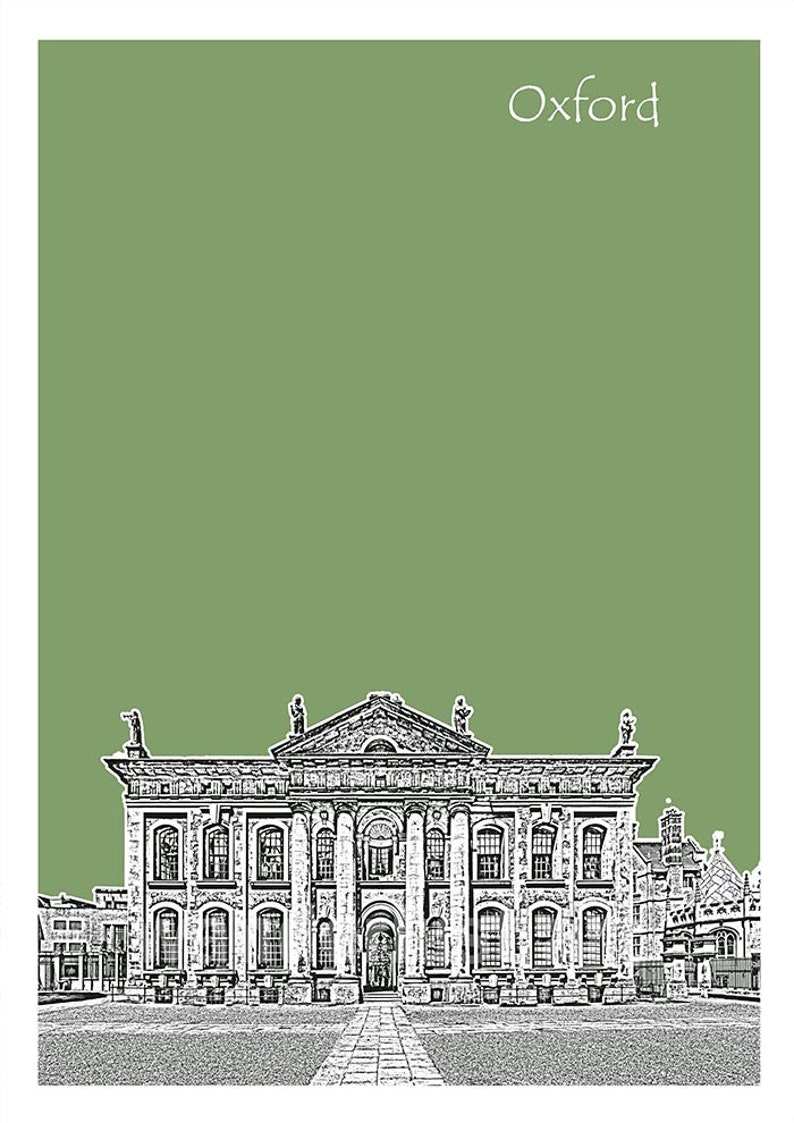 Oxford Art Print Poster A4 Size Oxford University Clarendon Etsy