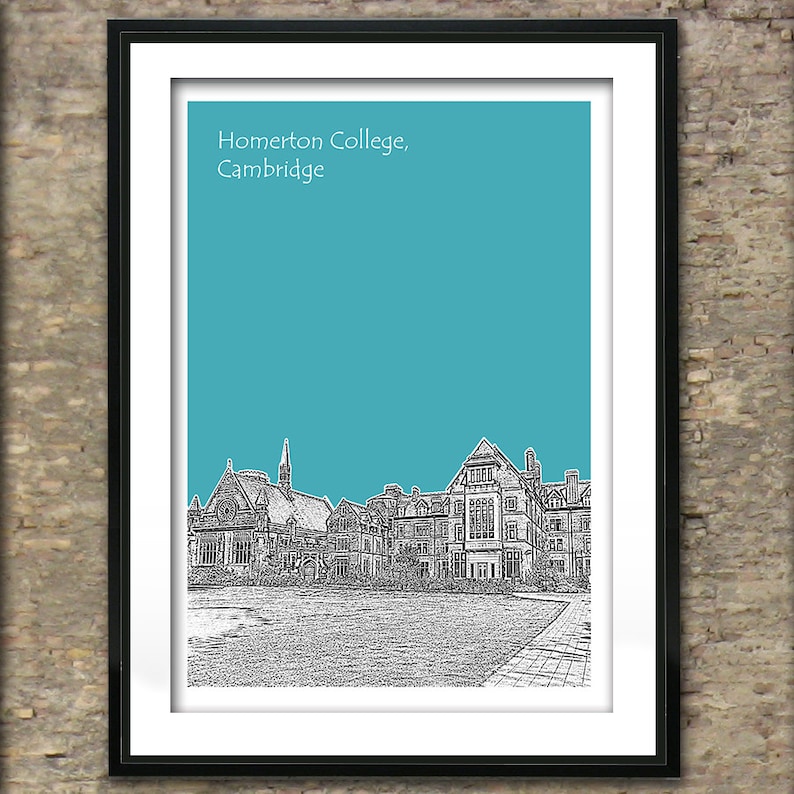 Cambridge Art Print Poster A4 Size Cambridge University Etsy