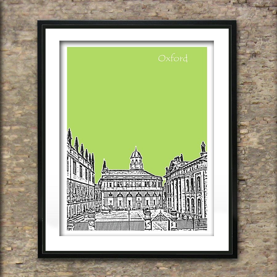 Oxford Art Print Poster A4 Size Oxford University Sheldonian Theatre