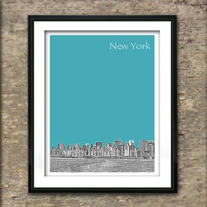 New York City Poster Print A4 Size Manhattan NY Art