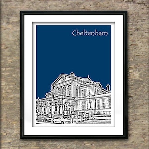 Cheltenham Art Print Poster A4 Size Gloucestershire UK England