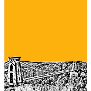 Bristol Art Print Poster A4 Size Clifton Suspension Bridge UK England - Etsy