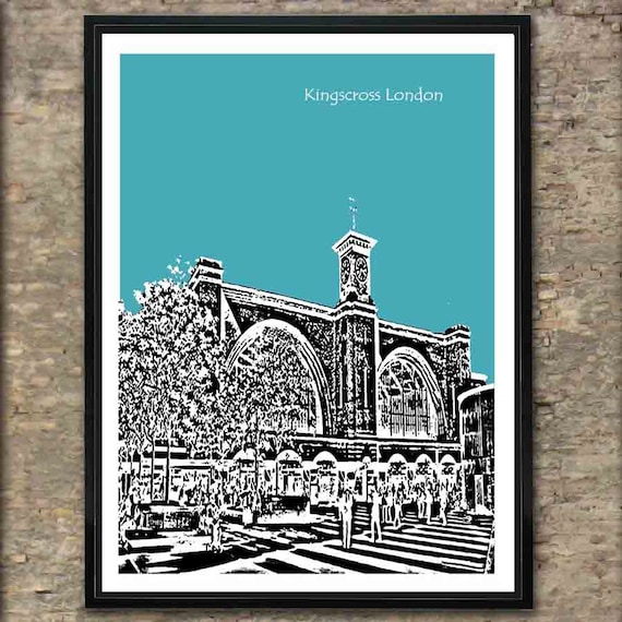 London Kings Cross Station Art Print Poster Train Station - Etsy