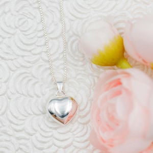 Sterlingzilver bladerdeeg hart bedelketting, hart kleine meisjes, kindersieraden, peuter ketting, tieners, vrouwen, minimalistische sierlijke ketting