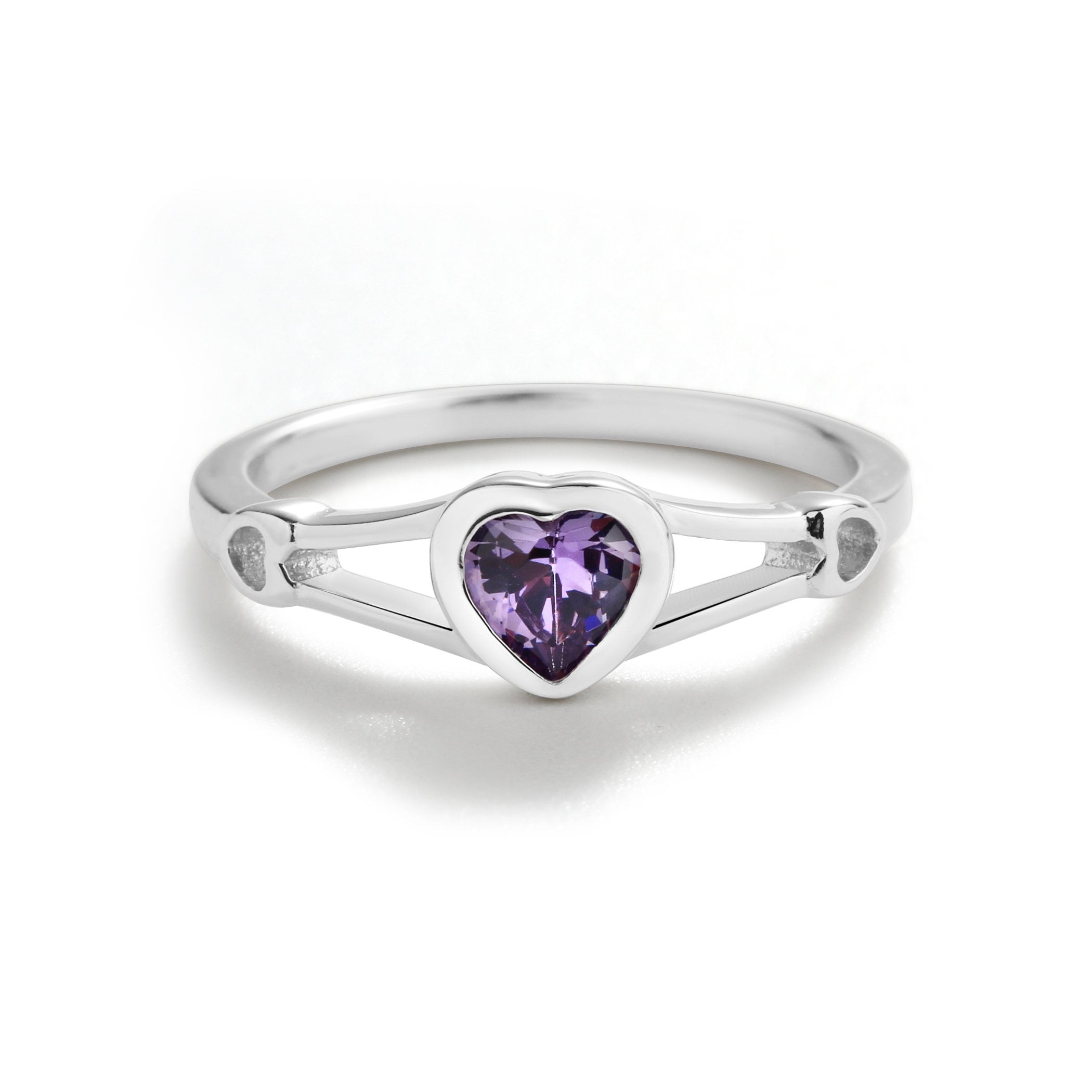 Herrenring - Silber Lila Pinky Ring Für Männer - Siegelring Mit