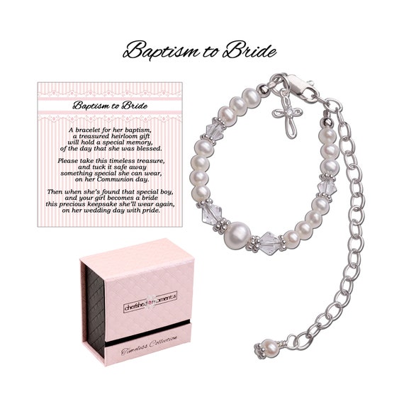 personalized baptism bracelet