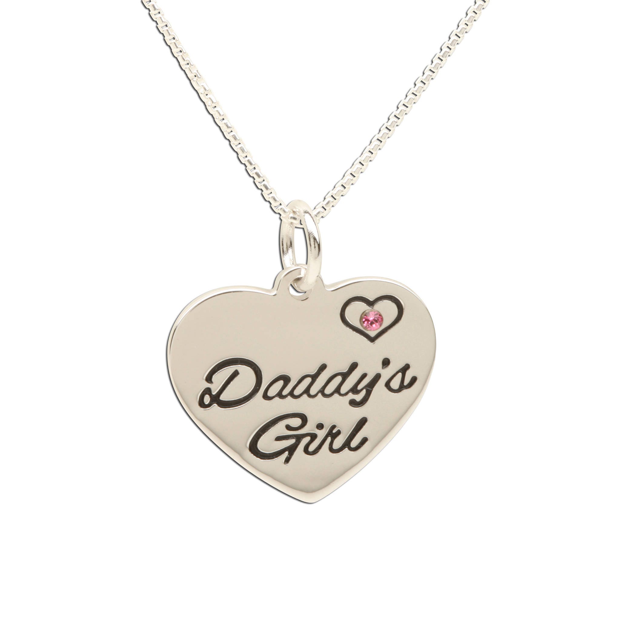 Sterling Silver Daddy's Little Girl Charm Necklace a Etsy