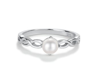 Buy Little Girls Sterling Silver Baby Ring, Freshwater Pearl With