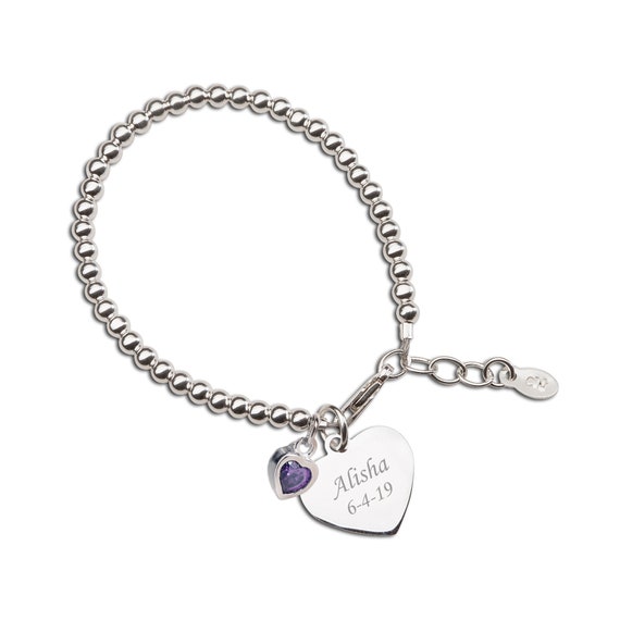 Round Tag Pendant Charm March Cubic Zirconia Sterling Silver Engravable Round Tag Pendant Charm March Cubic Zirconia Sterling Silver Engravable