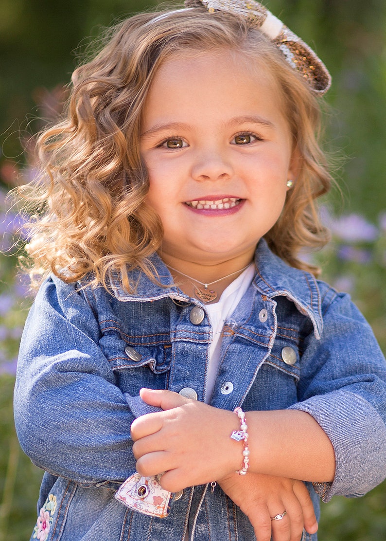 Children's Sterling Silver Princess Bracelet for Girls Etsy