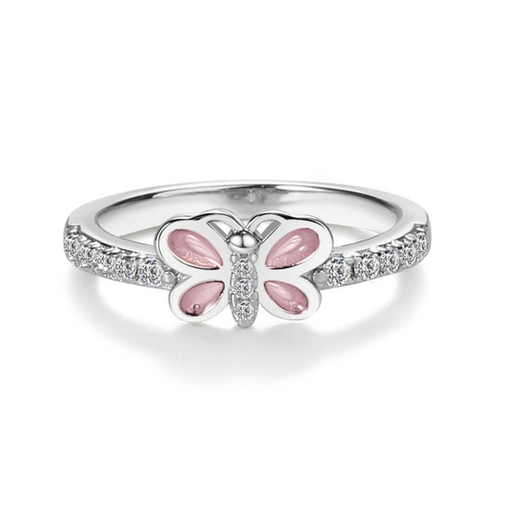 Bague Bebe En Argent Sterling Pour Petites Filles Papillon Etsy Canada