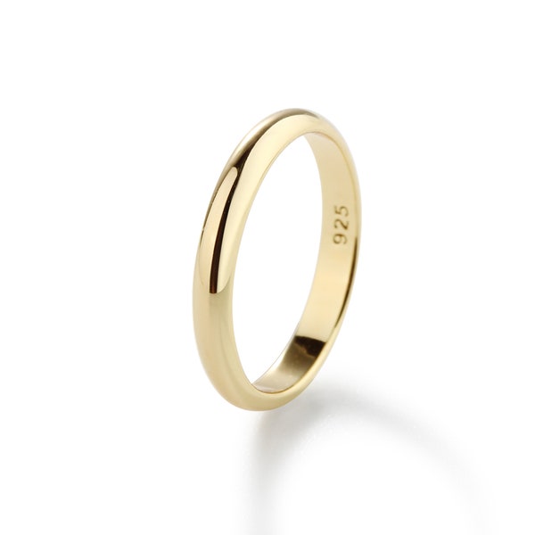 Kinder 14K vergulde gouden band babyring, pinkring, teenring 2 mm voor meisjes, peuterring, kleine meisjesring, Midi-ring, pasgeboren ring