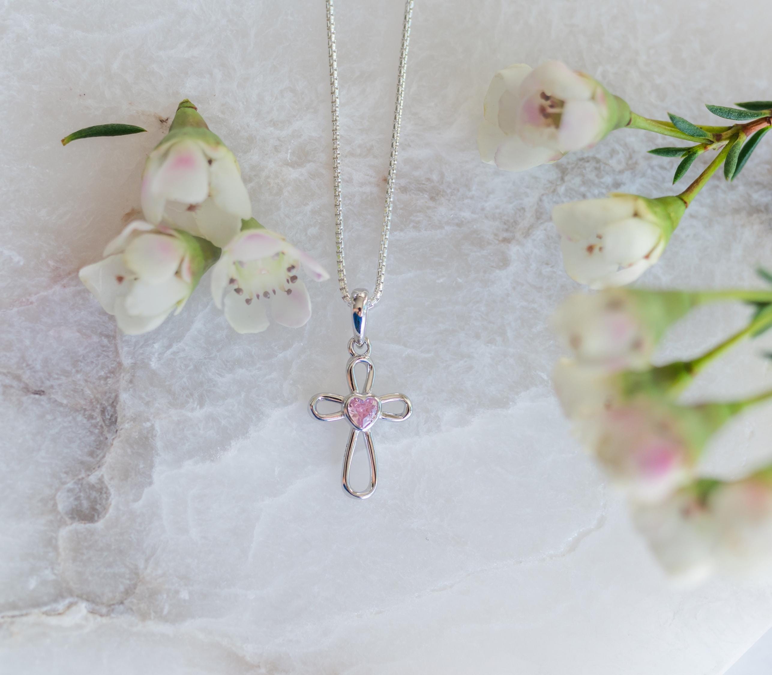 Crystal Necklaces For Women Meaeguet Woman Pink Crystal Cubic