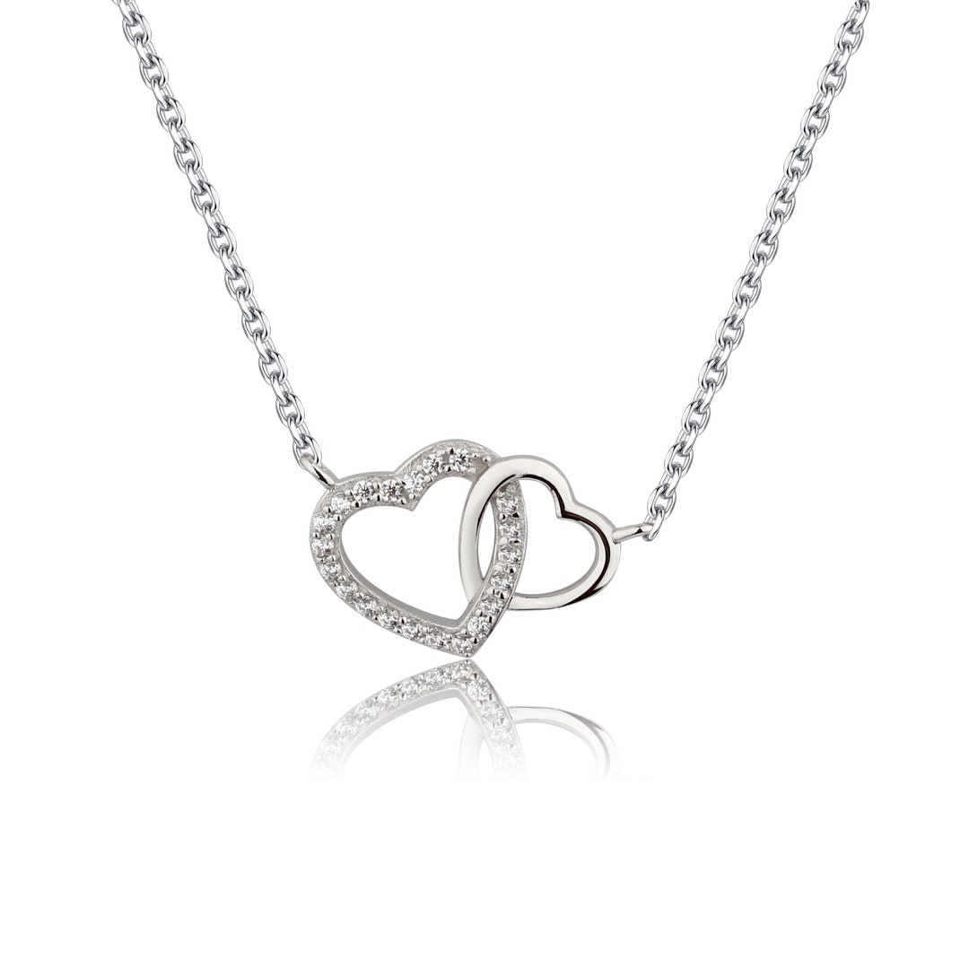 Sterling Silver Mom Bracelet With Kids Names - Custom Heart Charms