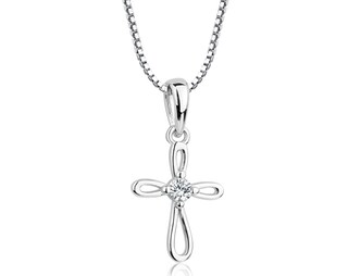 Charmed Jewellery Collana Madrina In Argento 925 Con Ali D'Angelo E Cuore Dorato - Regalo Per Figlioccio A Battesimo, Confezione Regalo