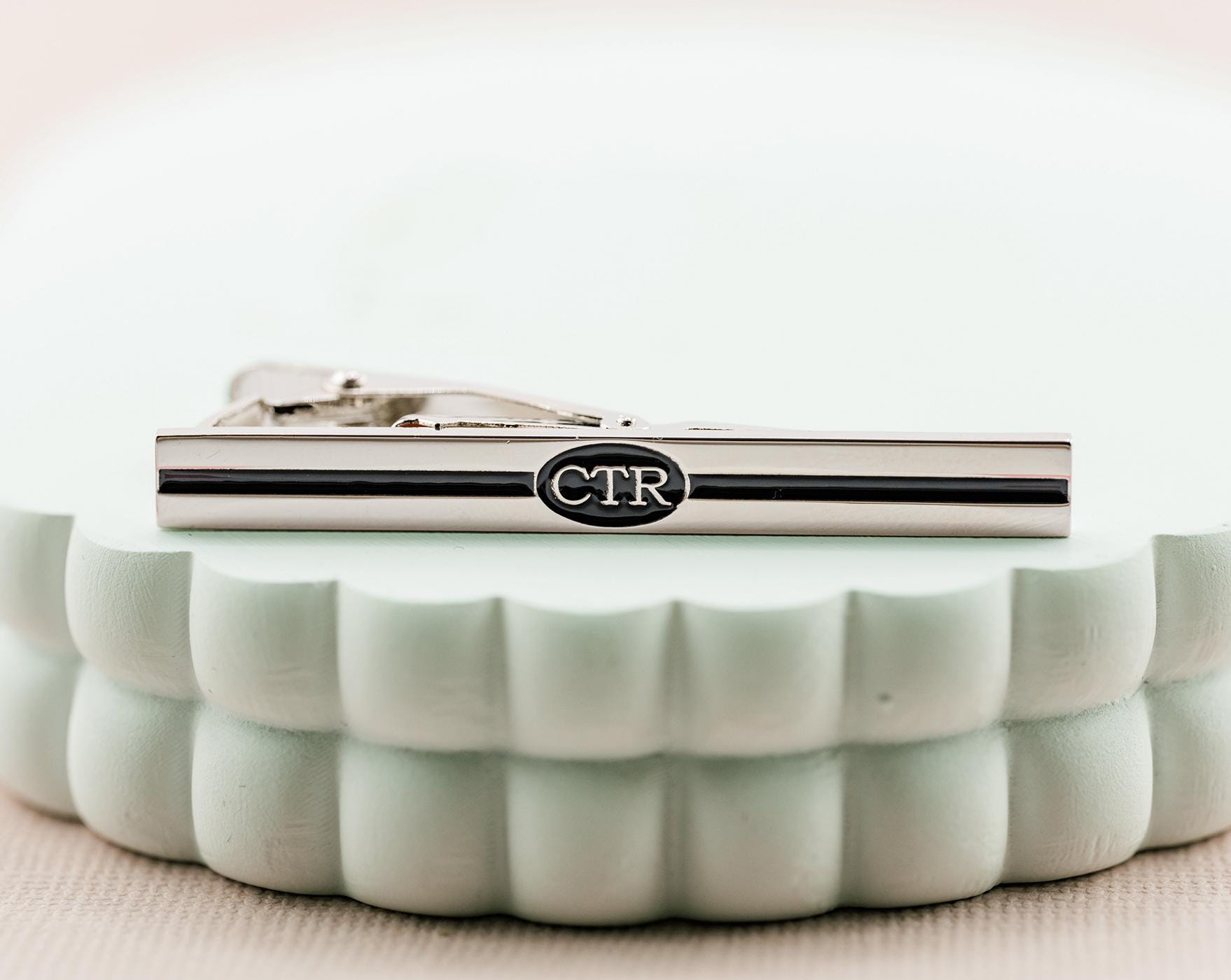 LDS CTR Tie Bar in Black and Silver - Etsy