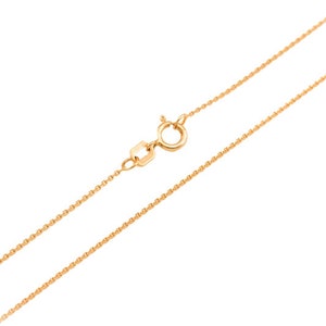 14K Gold-Plated Rolo Chain (over Sterling Silver), Upgrade or Replacement Chain for Necklace, New Chain Little Girls, 14 in, 16-18 in, 18 in