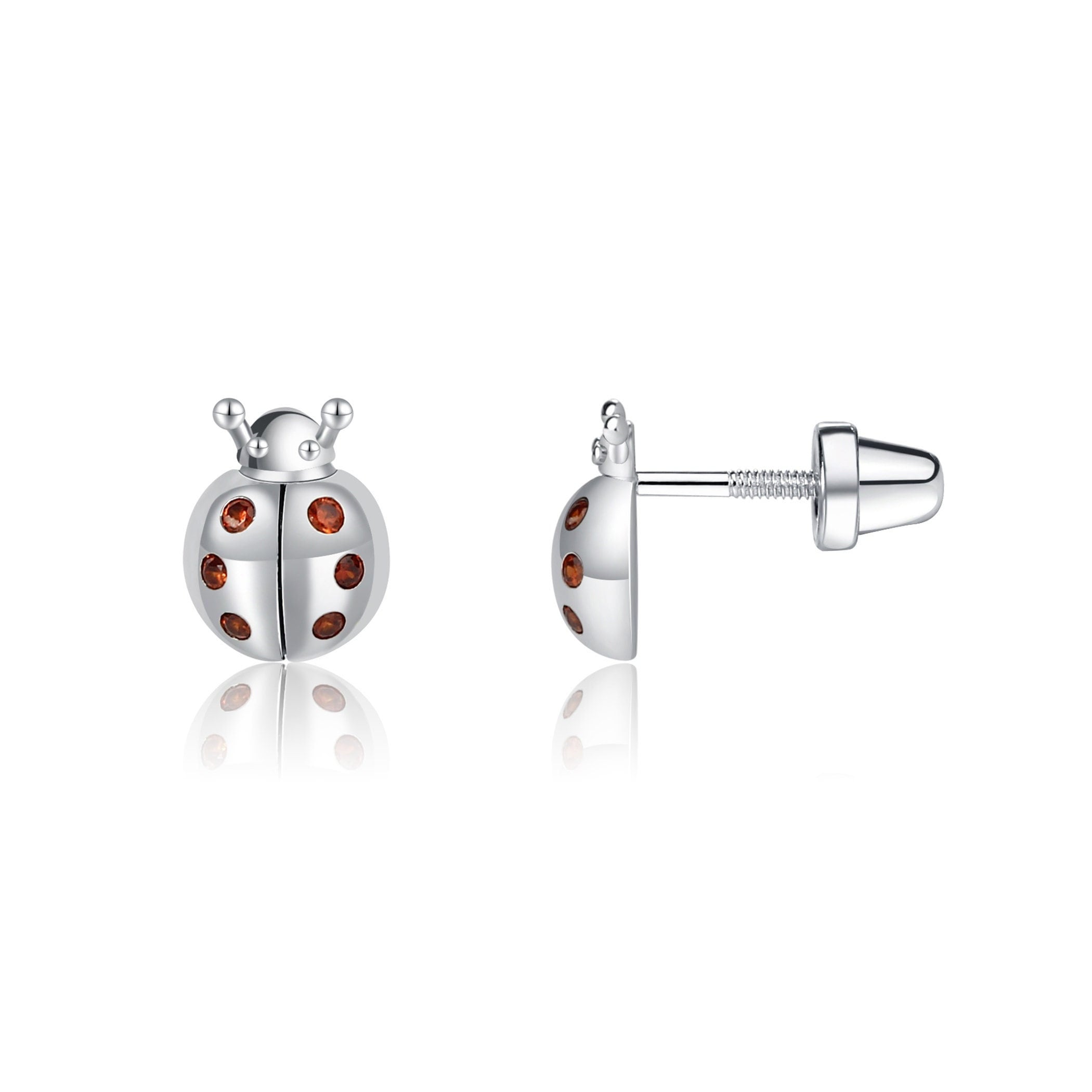 Ladybug Stud Earrings Sterling Silver Ladybug Stud Earrings Sterling Silver