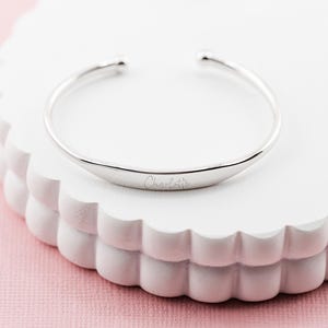 Personalized Sterling Silver Cuff Bracelet, Baby, Kids, Little Girls, FREE Custom Engraving, Childs Engraved Jewelry, Name, Mantra, Jewelry