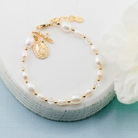 Sacred Freshwater Pearl Scapular Bracelet