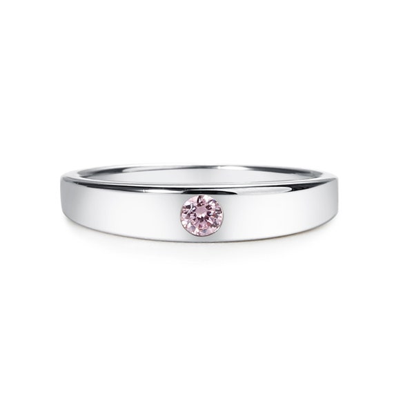 Sterling Silver Baby Ring with CZs for Newborns, Infants, Toddlers, Kids, Little Girls Birthstone, Pinky, Toe or Stackable Ring for Women